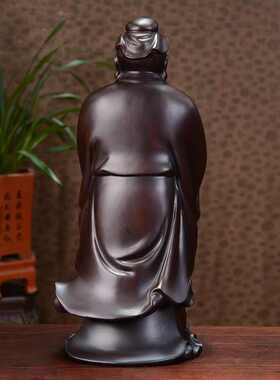 黑檀木雕圣人孔子实木万世师表孔夫子雕像摆件教学送老师装饰礼品