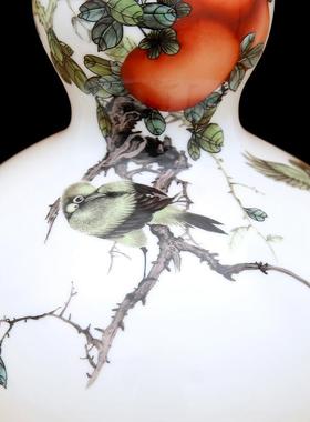 景德镇陶瓷器新中式花瓶葫芦摆件工艺品客厅办公室家居装饰品瓷瓶