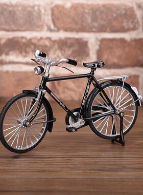 自行车脚踏车仿真铁艺装饰摆件