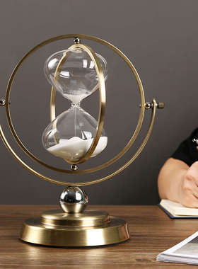 轻奢沙漏摆件创意计时器办公室书柜工艺品客厅玄关摆设电视柜装饰