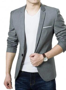 Men Formal Business Suit Coat One Button Black Blue Red Men