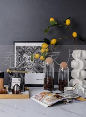 简约售楼处样板间全屋设计家具展厅厨房橱柜台面软装饰品摆件套装