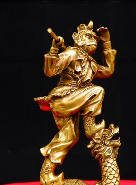 纯铜摆件独占翱头猴子招财风水工艺品家居装饰品 孙悟空齐天大圣