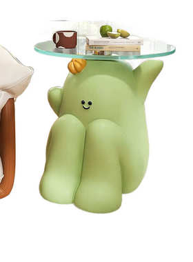 卧室客厅边几卧室小茶几落地摆件风可爱桌子小型卧室家用装饰