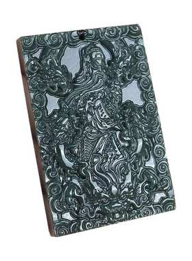 九龙关公玉关公吊坠和田玉男士款大号玉石项玉佩挂件玉坠