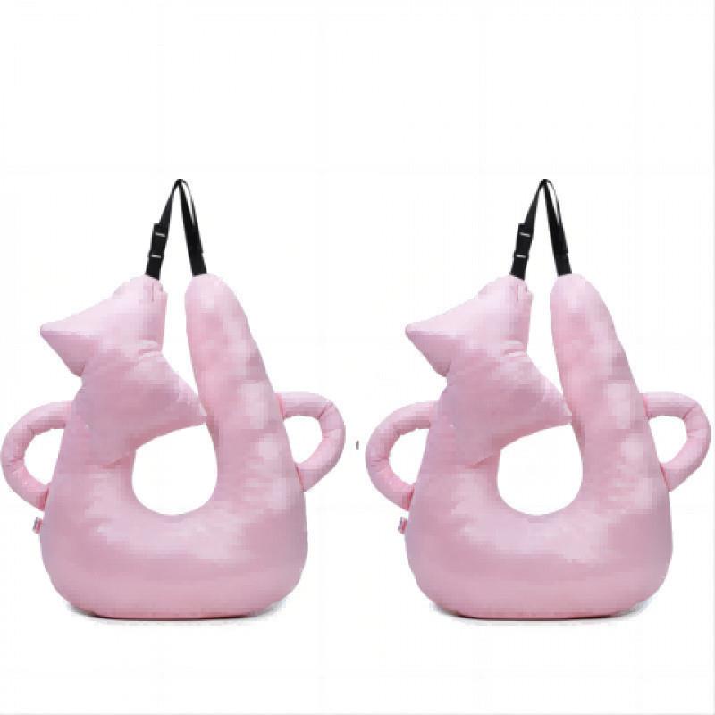 网红车载抱睡枕精品水晶绒珍珠棉亲肤柔和舒适全家通用高端立体绣 - 图2