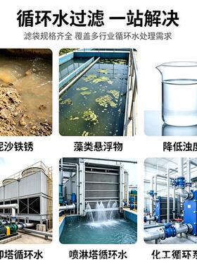 不锈钢袋式过滤器工业用布袋式前置精密过滤自来水泥沙井水柴油