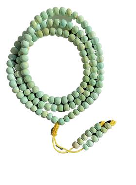 天然原矿高瓷绿松石菜籽黄老型佛珠手串多圈三圈手链珠链6.6×5.5