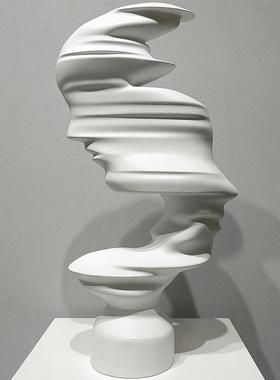 简约抽象脸黑白头雕塑样板间厅玄像关柜书物QZ-A140房树脂人艺术