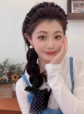 Vintage-style braided hairband for women, new 2025 high-end