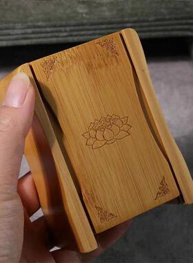 佛牌柜微型神龛随身小佛堂木雕菩萨佛像底座供奉竹制迷你佛龛