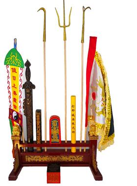 法器架子套装勾叉幡令旗底座法器套装法坛法印令牌55厘米中号