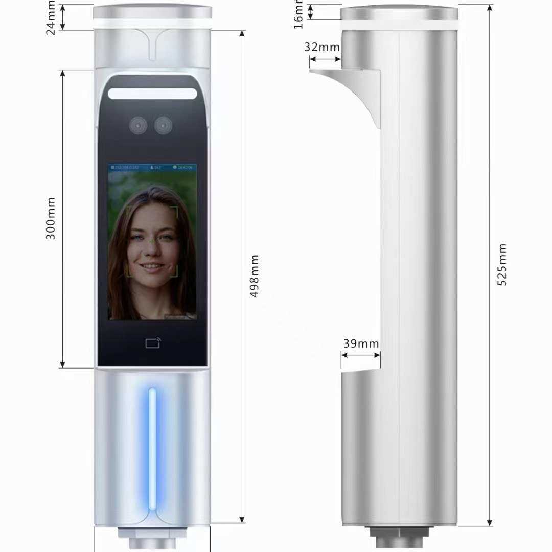 Face recognition equipment temperature measurement all-in-one thermometer machine infrared intelligent face recognition attendance machine