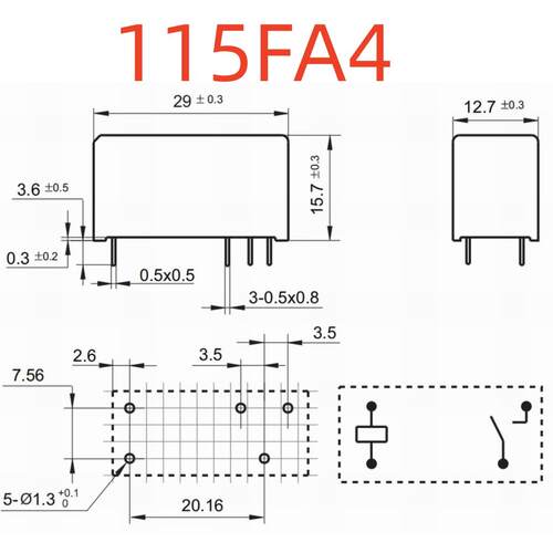全新原装 4脚 10A 继电器 H1AA005T，H1AA012V，H1AA024V 115FA4 - 图0