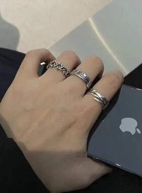 戒指学生可调节便宜戒指几毛钱朋克复古戒指男可水洗