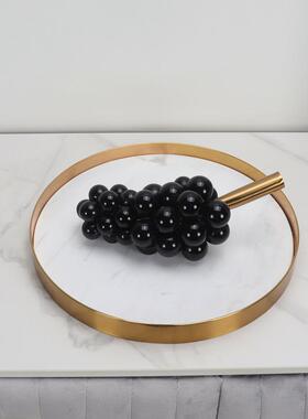 北欧轻奢风大理石葡萄摆件客厅茶几电视柜现代简约高档家居装饰品