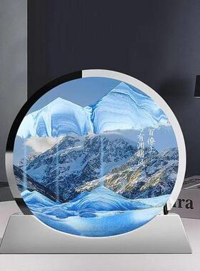 网红流沙双面镜3D流沙画摆件解压艺术沙漏家居饰品创意礼品生日