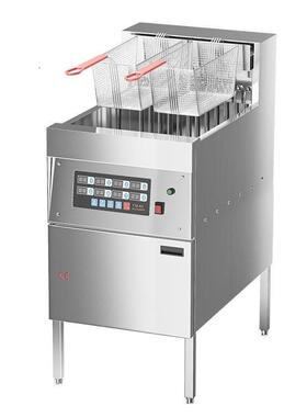 双缸四筛电炸炉商用三槽带滤油电热大容量自动升降油炸机工厂
