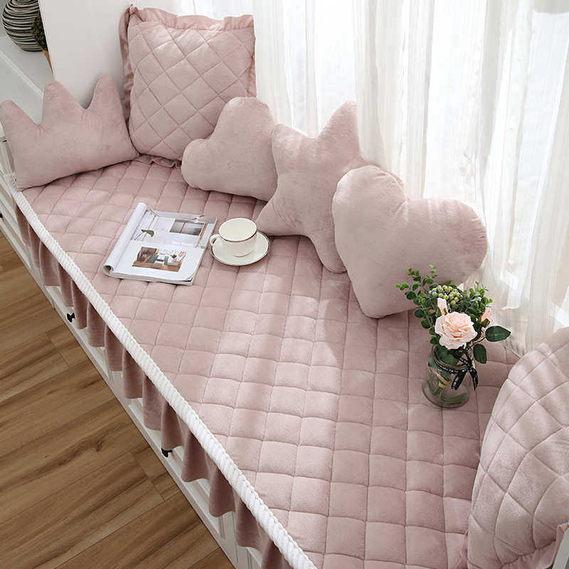 Balcony bay window mat for all seasons, simple Nordic window sill mat, tatami thickened sponge, high-end anti-slip cushion