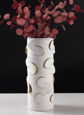 北欧ins镂空异型花器样板间客厅干花花瓶创意现代艺术装饰品摆件