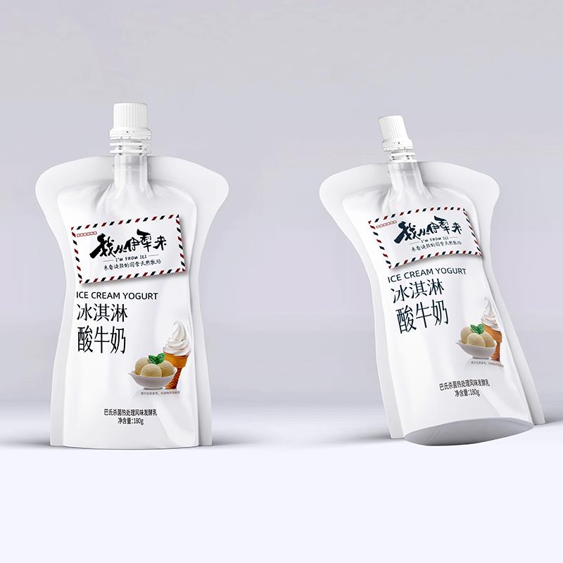 新疆酸奶伊牧欣我从伊犁来冰淇淋酸奶风味发酵乳180g*12袋顺丰