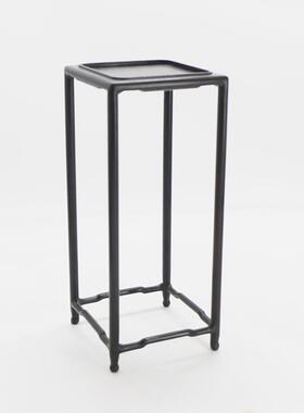 紫檀小微盆景花架黑檀木444花瓶花盆茶壶底红木型工座艺品摆光件