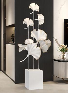 轻奢银杏叶大型落地摆件家居装饰客厅沙发电视柜旁边乔迁新居礼品