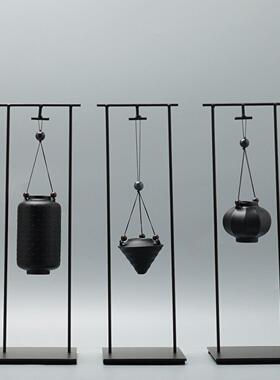 现代件中式创意铁艺倒流香软装炉吊挂沉香禅新品意香薰11224摆装