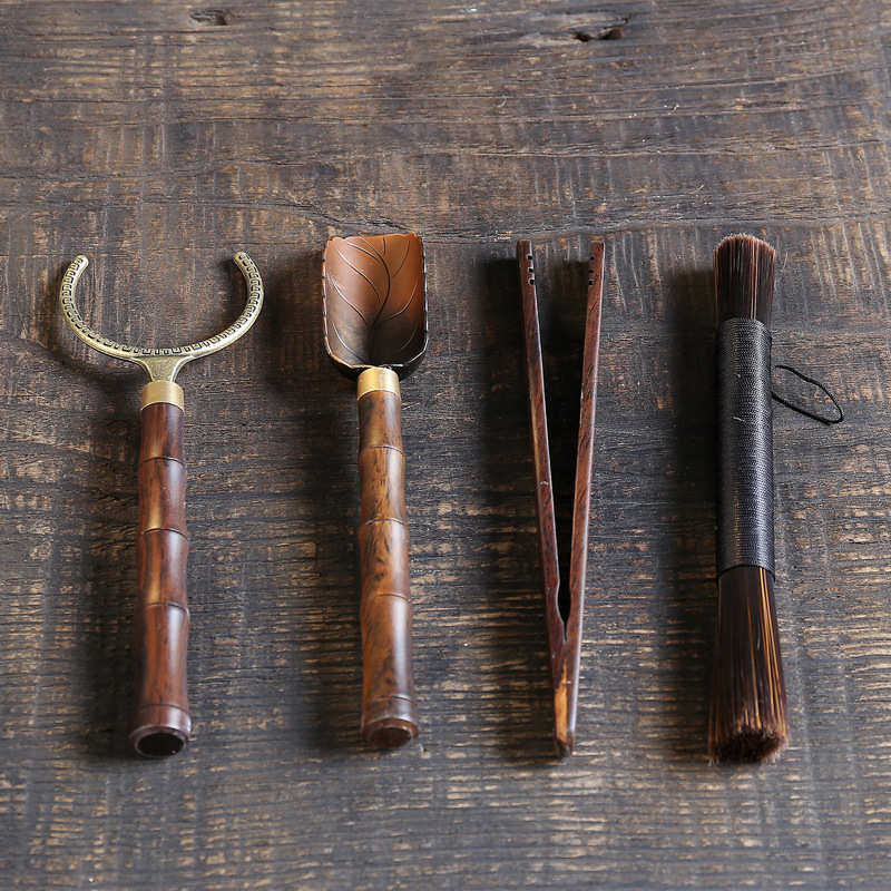 整版黑檀木茶道六君子实木原木功夫茶配件茶叉茶勺养壶笔零配笔筒,淘宝优惠券,粉丝福利购,淘宝优惠卷