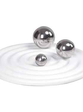 轻奢波浪装饰盘圆形摆件现代极简约样板房客厅茶几餐桌工艺品摆设