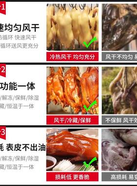晾鸭柜晾胚柜商用风冷烤鸭风干机保鲜吹鸭柜鸡鹅烧腊柜除湿挂鸭柜