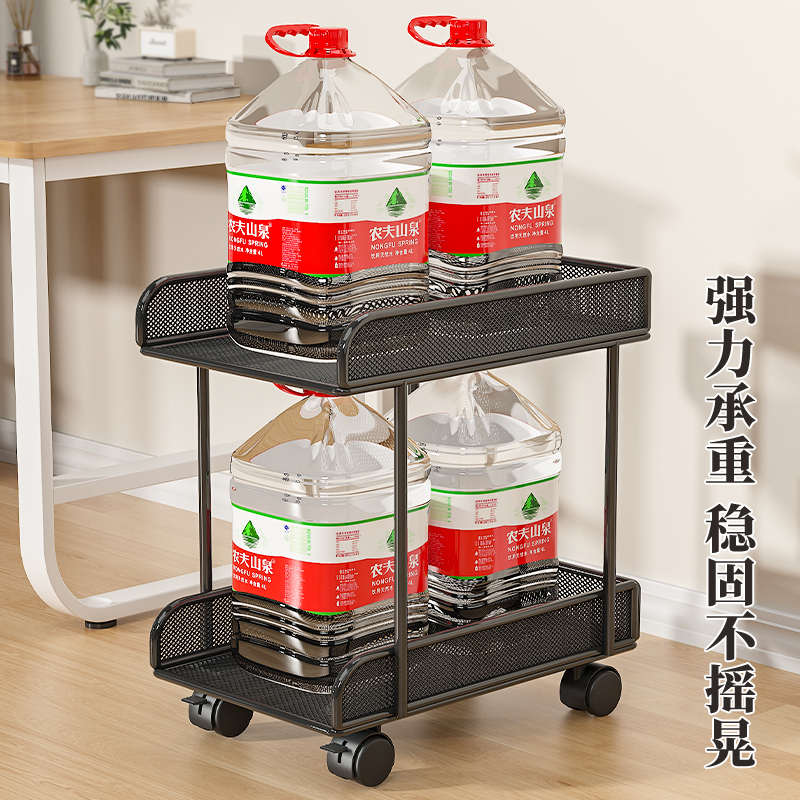 主机托架台式机箱移动支架悬挂式主机箱底座桌下双层电脑托盘挂架 - 图3