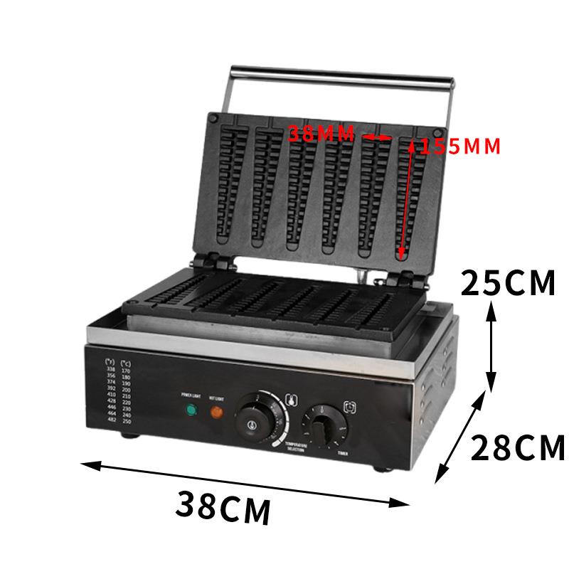 Commercial 5-compartment Christmas tree burning machine waffle oven pine tree waffle machine business stall snack equipment electric hot pancake machine