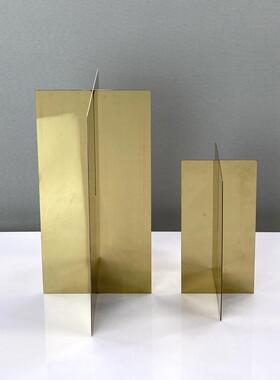 现代简约欧式极简几何金属十字摆件样板房售楼处客厅软装饰品摆设