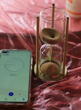 摆件计时器玻璃创意沙漏流沙刷牙定时器家居时间复古迷你轻奢滴漏
