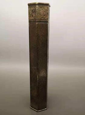 香桶纯铜艾条筒艾灸摆件中医展品彷古香筒竹签筒老物件中医馆摆件