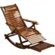 Rocking chair, recliner, folding lounge chair for adults, lazy people taking a nap, balcony, lazy people, leisure, elderly people taking a nap, bamboo leisure chair for home use