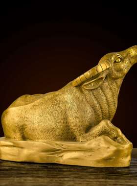 纯铜牛铜生肖牛新款卧牛水牛 客厅家居风水装饰炒股牛摆设