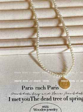 叠戴天菜！法式复古珍珠项链女款2025新款高级感锁骨链子气质百搭