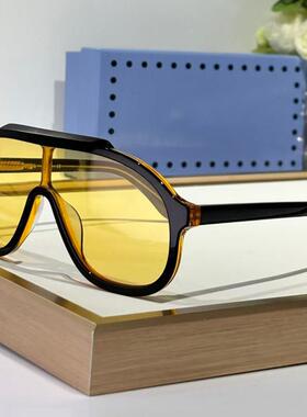 2025新款超大框墨镜黄色日夜两用护目骑行防风太阳镜大脸男女潮款