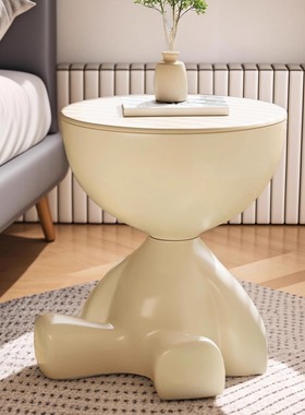 摆件小平头落地摆件茶几家用客厅沙发边几床头小圆桌子角几摆件