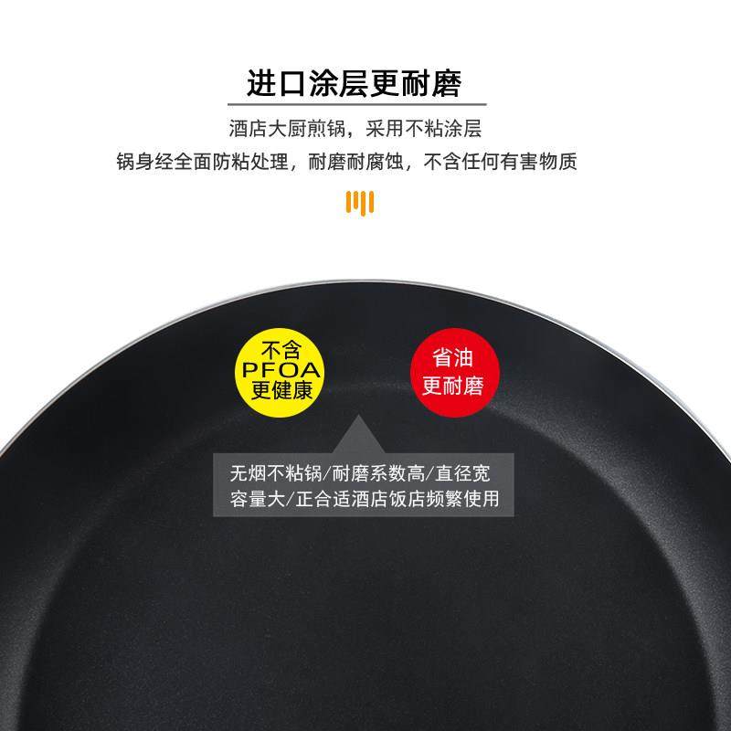 商用超大号加厚平底锅不粘锅无油烟煎盘酒店餐厅煎牛排摊蛋饺煎锅,淘宝优惠券,粉丝福利购,淘宝优惠卷