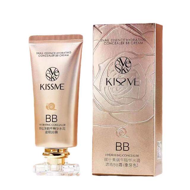 Qishimei Snail Essence Hydrating Concealer BB Cream Moisturizing and Brightening White Isolating Foundation Liquid Foundation ເຄື່ອງສໍາອາງບໍາລຸງຜິວ