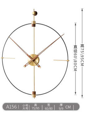 挂钟客厅钟表轻奢时钟创意艺术简约新款意式装饰极简挂画餐厅