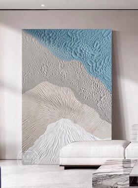 YZS 手绘油画【洋流】现代蓝色抽象挂画玄关餐厅客厅书房背景挂画