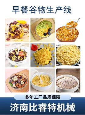 玉米片喷糖谷麦加圈生产MAGA-102线青稞麦片谷物片工设备物双杆膨