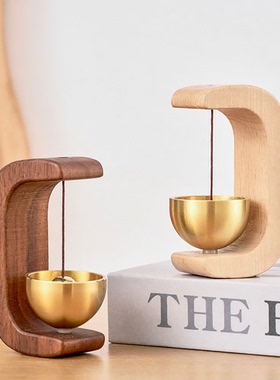 多巴胺胡桃木入户门风铃装饰摆件