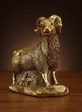 铜十二生肖羊纯铜羊摆件工艺品家俱客厅装修品摆设礼品办公室摆设