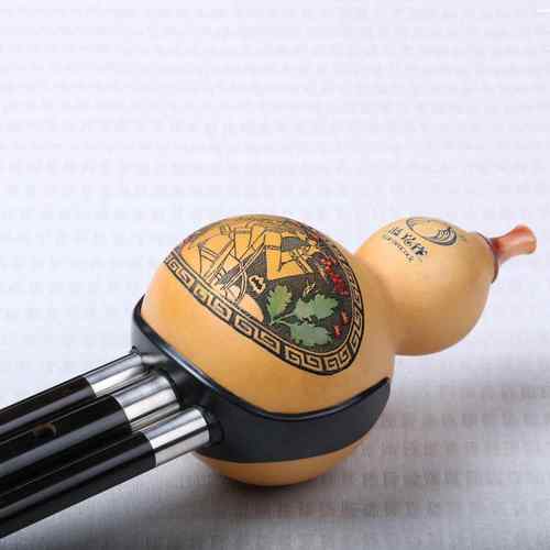 高档云南乐器专卖 木C 降B 小D G F调 7孔 葫蓝孔雀奏型黑檀管芦 - 图0