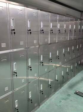 304不锈钢更衣柜车间员工换衣柜无尘不锈钢储物柜六门防水更衣柜
